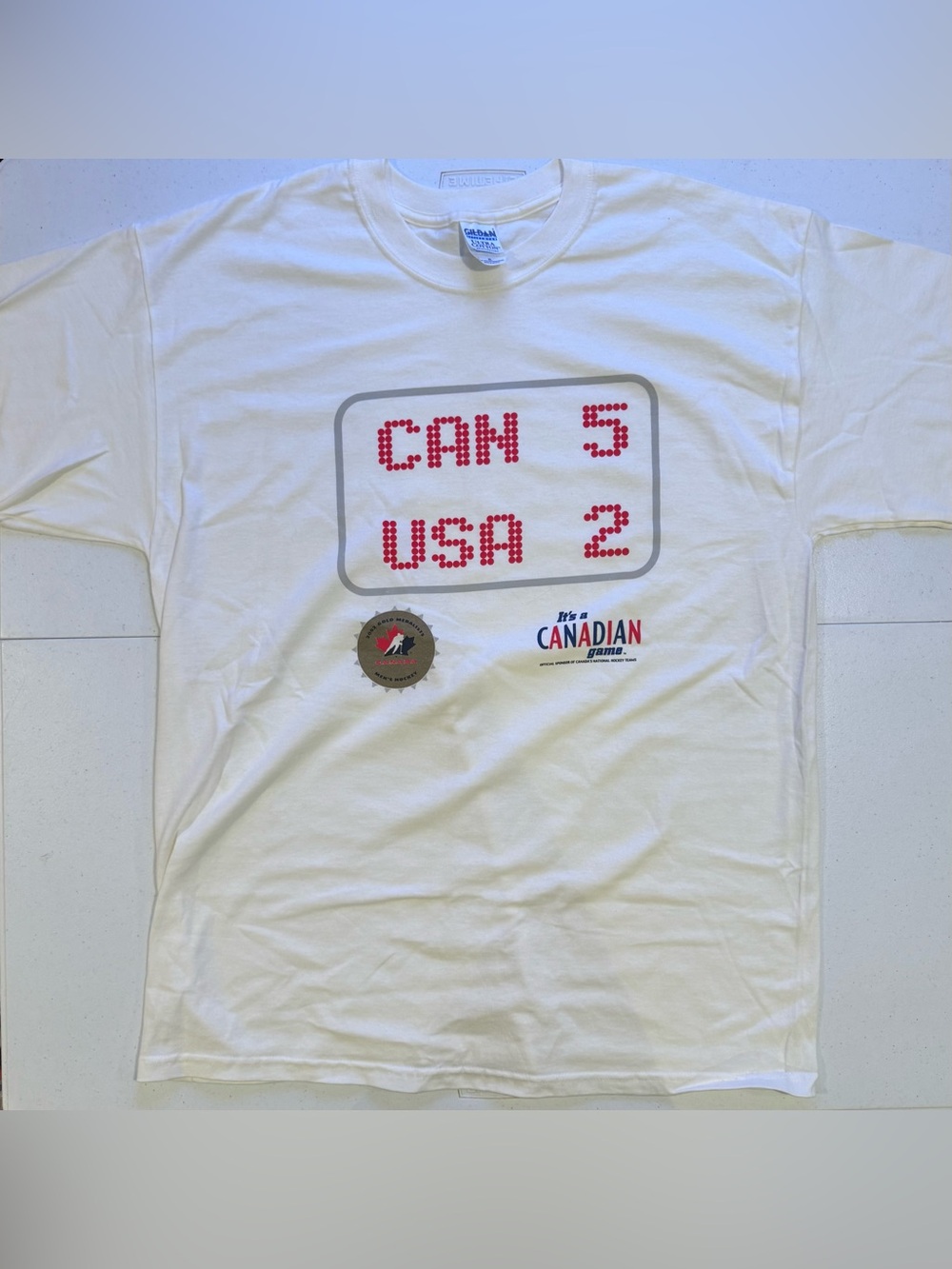 Vintage 2002 Team Canada Gold Medal Winning Score Molson Canadian size XL hockey